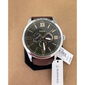 Fossil BQM7099 Flynn Brown Leather Watch 48mm